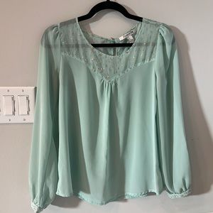 Mint green blouse